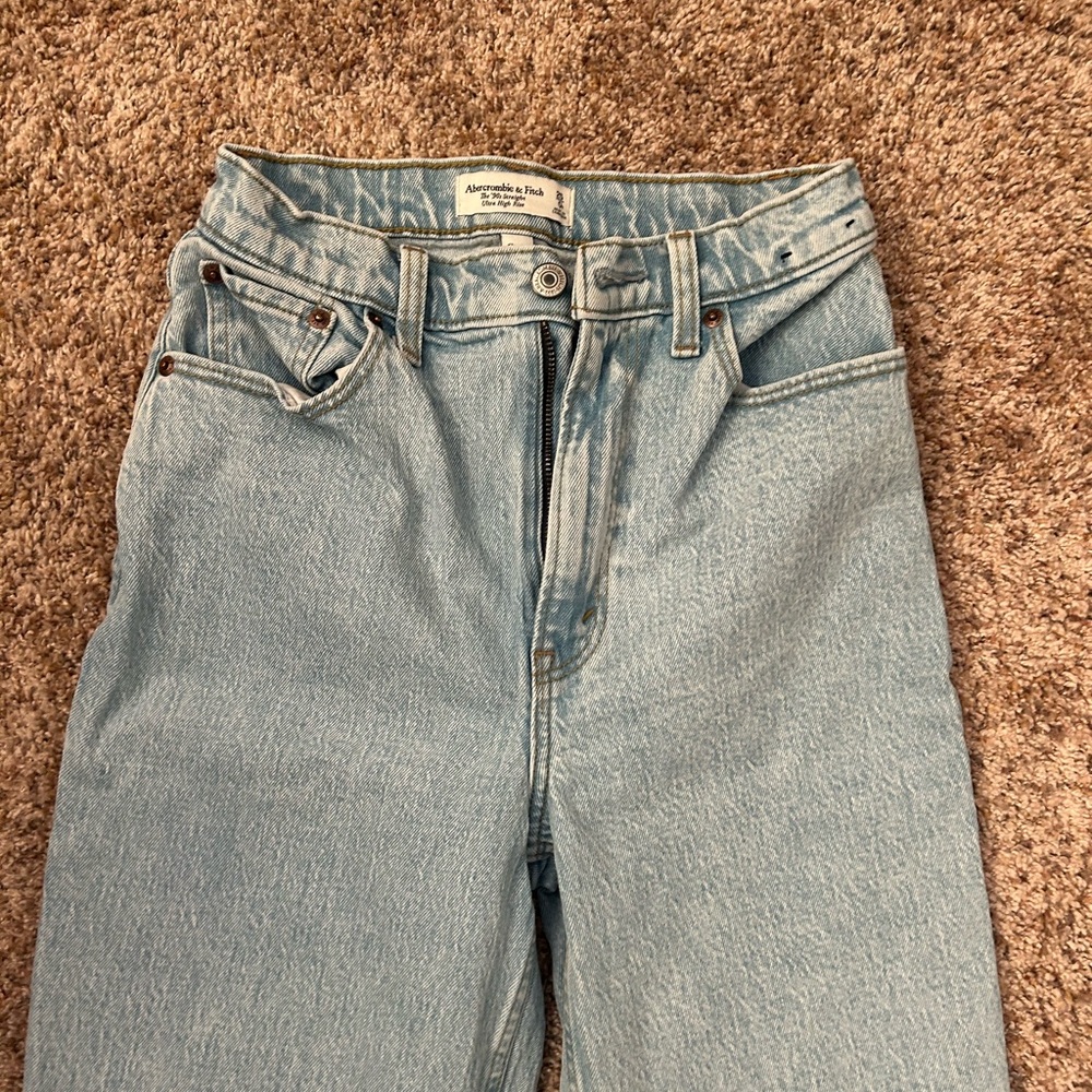 Abercrombie & Fitch Curve Love High Rise Light Blue Jeans
